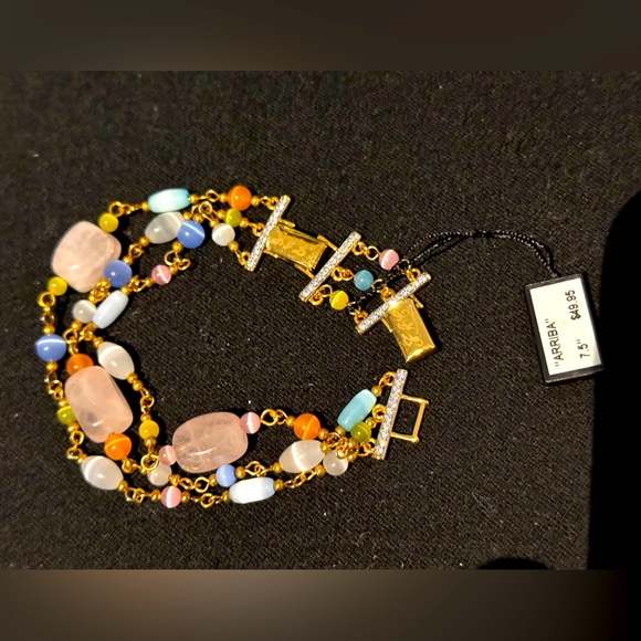 FIFTH AVENUE COLLECTION Jewelry - Bracelet w/Swarovski Crystal, Gold  Sz 7.5